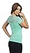 Women's Casual Floral Lace Inset Scoop Neck Short Sleeve Slim Fit Fashion Top