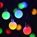 LEVIITEC Solar Party String Lights, 50 LED Outdoor Decorative Lights Fairy Ball with Light Sensor for Holiday, Patio, Lawn & Garden Decorations 22.3ft 8 Modes Waterproof Multicolor