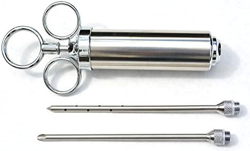 2 Ounce Stainless Steel Meat Injector with Two Needles
