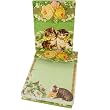 Victorian Kittens Floral Embellish magnet Mini Notepad