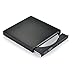 FLFLK USB 2.0 Portable External CD DVD Drive with Combo CD-RW Burner Reader (Black)