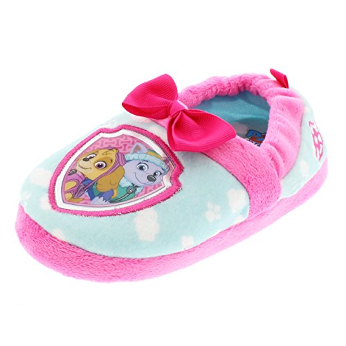 Paw Patrol Kids Aline Slippers (7-8 Toddler M, Bow Pink/Blue)