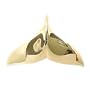 Whale Tail Pendant in 14K Yellow Gold