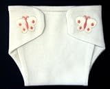 White Butterfly Diaper Cover