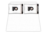 Best Quality Micro Fiber Sheet Set - Philadelphia Flyers NHL /Color White Size Queen