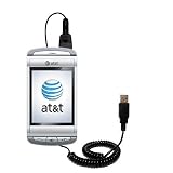 Coiled USB Cable for the AT&T QuickFire GTX75G with Power Hot Sync and Charge capabilities - uses Gomadic TipExchange Technology
