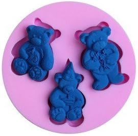 Lovely Mold : Cute bear 3d Silicone Cake Mold, Soap Mold, Cake Decoration , Fondant Mold