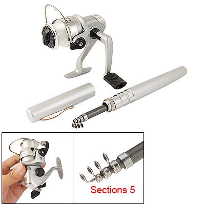 Como Pocket Pen Fishing Rod + 4.3:1 Spinning Reel Tackle Set