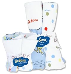 Trend-Lab 30500 Bouquet Set- Dr. Seuss One Fish Two Fish- Bib & Burp