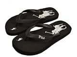 Polo Ralph Lauren Women's Big Pony Flip Flops sandals Black
