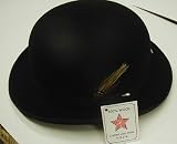 New Mens 100% Wool Black Derby Bowler Hat