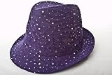 41syAJ89LtL. SL160  Sparkle Glitter Fedora / Purple / Red Hat Lady Society