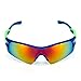 Sbeedo Fashion Outdoor UV400 Sunglasses - Cycling Goggles Bicycle Bike Riding Eyeglass Driving Sunglasses for Men and Women (Green-Blue)