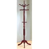 Coat Rack with Spinning Top Portion in Dark Walnut Finish