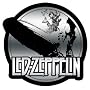 Led Zeppelin - Shiny Silver Chrome Logo with Burning Blimp - Sticker / Decal