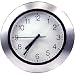 Equity Self-setting 10-inch Diameter Analog Wall Clock - Silver with White Face