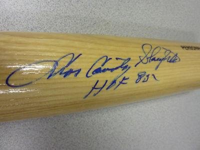 Enos Country Slaughter HOF 85 Signed PM Bat PSA COA - Autographed MLB Bats