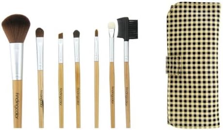 Cosmetic Makeup Brush Set Seven Piece (Yellow)