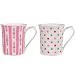 Churchill China Cath Kidston Pastel Pink & Spot Gift Box of 2 Mugs
