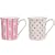 Churchill China Cath Kidston Pastel Pink & Spot Gift Box of 2 Mugs