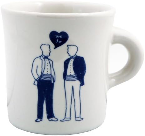 Fishs Eddy We Do Wedding Coffee and Tea Ceramic Mug (Man & Man)