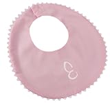 Princess Linens Garden Pique Bib, 2-pack - Baby Pink with White Rick Rack Trim-E