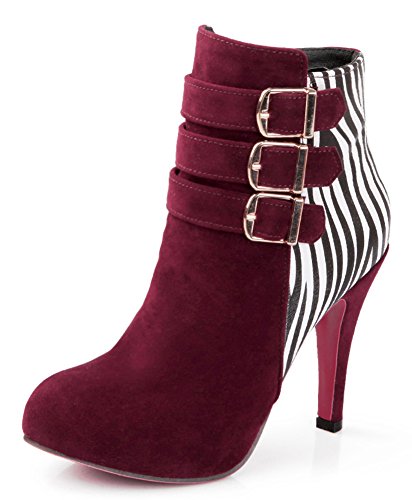 Aisun Women's Fashion Stiletto High Heel Zebra Booties