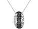 Black & White 2/3 Carat (ctw) Diamond Pendant in 14K White Gold with Chain