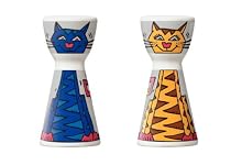 Salt and Pepper Shaker Set, Mr Salt n Mrs Pepper, Cats, Porcelain Shakers in Cute Gift Box