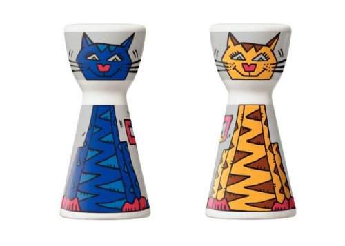 Salt and Pepper Shaker Set, Mr Salt n Mrs Pepper, Cats, Porcelain Shakers in Cute Gift Box
