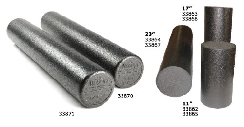 AEROMAT Elite High Density Foam Roller (Black) 36" L x 6" D - FIRM