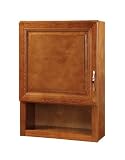 Hardware House LLC H11-5254 Manchester Collection Single Door Linen Cabinet, Chestnut Finish