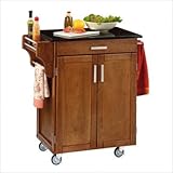 Small Create a Cart with Black Granite Top (Cottage Oak) (36"H x 32.5"W x 1 ....
