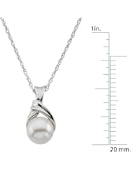 14 Karat White Gold Akoya Cultured Pearl Necklace