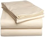 Pike Street 160-Gram 100% Egyptian Cotton Jersey Knit Queen Sheet Set, Natural