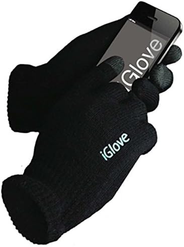 2 Pairs iGloves for winter / cold weather touchscreen texting on smartphones and tablets (BLACK)