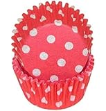 Red Polka Dot Cupcake Liners STD 50 count