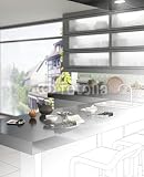 Wallmonkeys Peel and Stick Wall Decals - Küchenplanung Ii - 24"H x 20"W Removable Graphic Wallmonkeys Peel and Stick Wall Decals - Küchenplanung Ii - 24"H x 20"W Removable Graphic