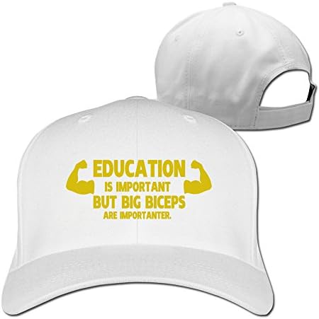 Mens Big Biceps Are Important Adjustable Flexfit Fitted Hats Trucker Caps White