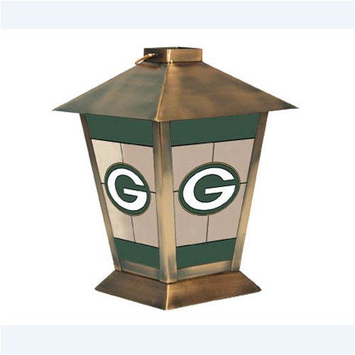 Green Bay Packers NFL Glass & Metal Candle Lantern (11")