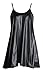 FashionMark Womens Wet Look PVC Flared Swing Cami Dress
