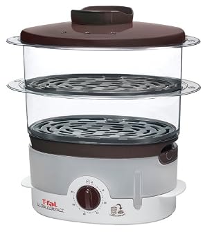 T-fal 電気蒸し器 スチームクッカー ウルトラコンパクト ブラウン VC106170