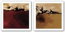 Ochre and Fire Set by Laurie Maitland 24"x24" Art Print Poster
