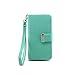 IZENGATE HTC One M8 (2014) Wallet Case - Executive Premium PU Leather Flip Cover Folio with Stand (Mint)