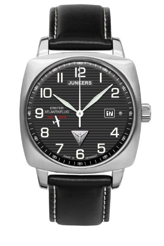 Junkers Herren-Armbanduhr First Atlantic Flight Analog Automatik Leder schwarz 64502 Junkers Herren-Armbanduhr First Atlantic Flight Analog Automatik Leder schwarz 64502