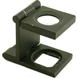 10x Black Folding Magnifier Stamp Coin Magnifying Glass