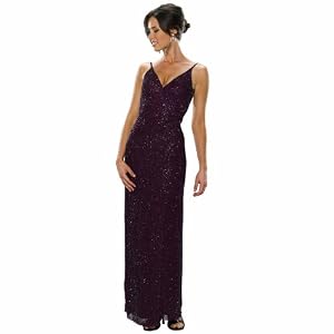 Buy Beaded Evening Dress - Prom Dress, Party, Formal Gown by Sean Collection (1270) Wine XL