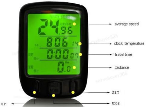 Enfonie 27 Functions Waterproof Digital Backlight Bicycle Computer Odometer Bike Speedometer Clock Stopwatch Bike Computer