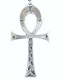 Silver-tone Pewter Very Large Ankh Pendant Egyptian Necklace Jewelry
