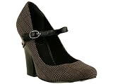 Nina Dolls Women's Jitter Bug Pump,Charcoal/ Black,6.5 M